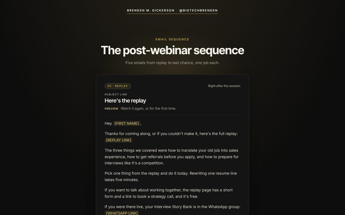 Post-webinar preview
